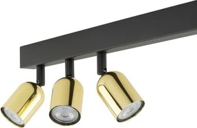 Faretto LED TOP 4x GU10/10W/230V nero/oro