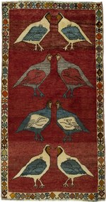 Gabbeh Tappeto persiano 100x190 Rosso (Iran) Annodato A Mano
