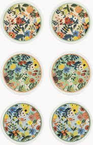 Set di 6 piatti per pizza in porcellana Fiori Frida