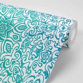 Carta da parati – Mandala blu-verde