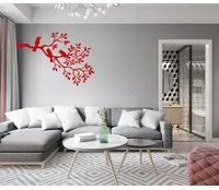 RAMOSCELLO - Adesivo murale wall sticker in vinile 55x115 cm Colore: Rosso