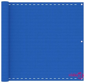 vidaXL Paravento da Balcone Blu 90x600 cm in HDPE