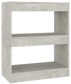 Libreria/divisorio grigio cemento 60x30x72 cm