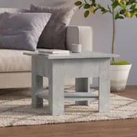 Tavolino da Salotto Grigio Cemento 55x55x42 cm in Truciolato 810266