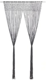 Tenda Macramè Antracite 140x240 Cm İn Cotone /