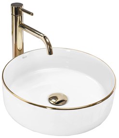 Lavabo da appoggio Rea Sami Gold Edge