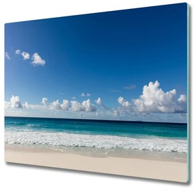 Tagliere in vetro Seychelles Beach 60x52 cm