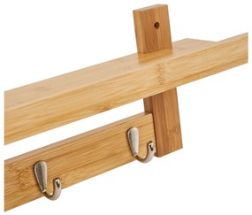 Appendiabiti da parete in bambù con ripiano - Casa Selección