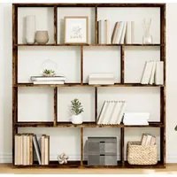 Libreria Rovere Fumo 132x29x141,5 cm in Legno Multistrato 3310311