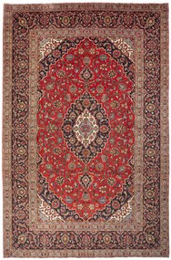 Kashan Tappeto 300 x 200 Rosso (Iran) Annodato A Mano