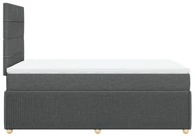 Giroletto a molle con materasso grigio scuro 120x200 cm tessuto