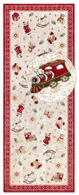 Passatoia rossa natalizia in cotone 80x200 cm Toy's Delight Red Christmas - Villeroy&amp;Boch