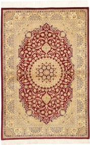 Ghom Tappeto persiano 150x100 Rosso (Iran) Annodato A Mano