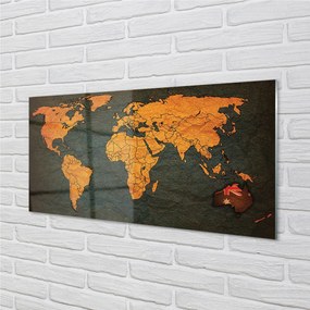 Pannello paraschizzi cucina Mappa d'oro 100x50 cm