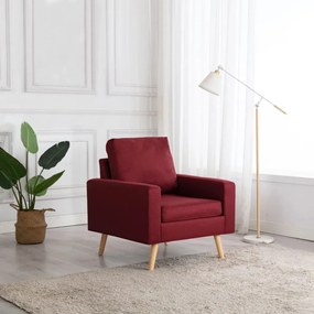 Poltrona İn Tessuto Rosso Vino /