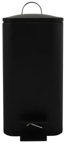Cestino per la spazzatura nero opaco in acciaio con pedale 5 l Erik – Spirella