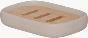 Portasapone con inserto in legno di acacia Mind
