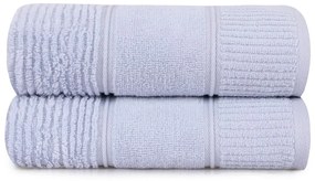 Set di 2 asciugamani in cotone azzurro , 50 x 90 cm Daniela - Foutastic