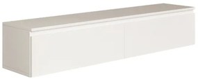 Mobile TV Sospeso 150 cm 2 Ante A Ribalta Bianco Opaco Lume