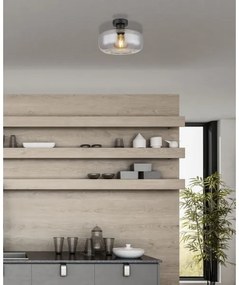 Globo 15566D - Lampadario a plafone GIUSEPPE 1xE27/40W/230V diametro 28 cm grigio