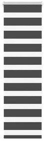 Tenda A Rullo Zebra Nero Larghezza Tessuto 45,9 Cm Poliestere /