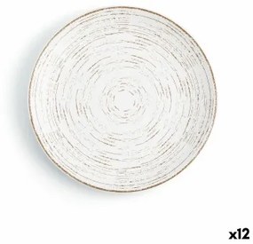Piatto da pranzo Ariane Tornado White Bicolore Ceramica Ø 18 cm (12 Unità)