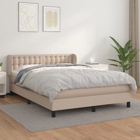 Giroletto A Molle Con Materasso Cappuccino 140x200cm Similpelle /
