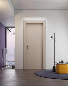 Porta interna a battente Capri in legno colore cappuccino, L 70 x H 210 cm, apertura reversibile