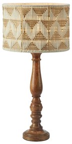 Lampada da tavolo marrone e di colore naturale con paralume in tessuto e con paralume in iuta (altezza totale 62,5 cm) Ano – Markslöjd
