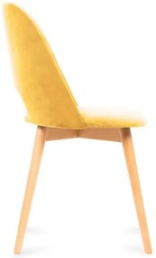 Sedia da pranzo TINO 86x48 cm giallo/faggio