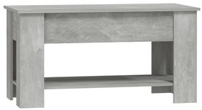 Tavolino salotto grigio cemento 101x49x52 cm legno multistrato