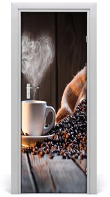 Poster adesivo per porta tazza di caff? 75x205 cm