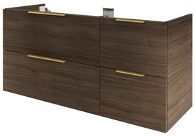 Mobile da bagno sotto lavabo SENSEA Neo lucido L 135 x H 64 x P 48 cm 4 cassetti, lavabo non incluso