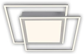 Brilo - Plafoniera LED 2x LED da 16W/230V + LED da 19W, 51,5x51,5 cm, cromo opaco
