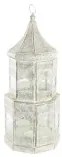 Lanterna DKD Home Decor 2 Unità Bianco Dorato Metallo Cristallo Arabo Finitura invecchiata 30 x 30 x 71 cm (2 Unità)