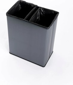 Pattumiera Alta 54L Interno Esterno Keter Verto Recycle 43,5x26,5x68,7 cm con Bordo Copri Sacco in Plastica Blu Perla...