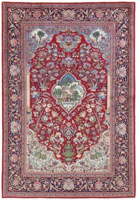 Kashan Tappeto 130 x 210 (Iran) Annodato A Mano