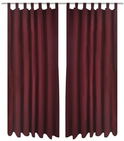 Tende İn Micro-raso Bordò 2 Pz Con Occhielli 140 X 175 Cm /