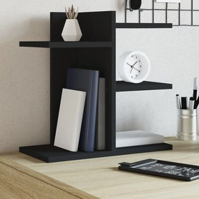 Organizer Da Scrivania Nero 42x21,5x42 Cm İn Legno Multistrato /