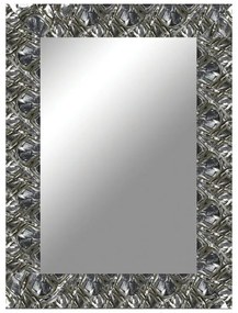 Specchio CAPUA rettangolare in legno argento 89 x 69 cm