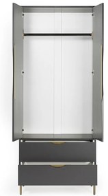 Armadio grigio scuro 80x195 cm Kobe - Woodman