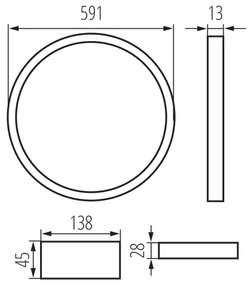 Kanlux 26785 - LED cornice da incasso AVAR LED/40W/230V 4000K diametro 59 cm