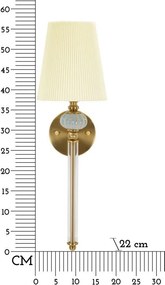 Lampada da parete bianca/dorata Warsaw – Mauro Ferretti