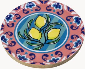 Set di 6 piatti decorativi in legno di mango Lemon
