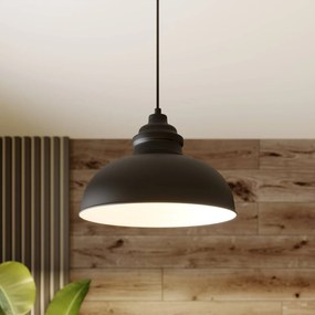 Lindby lampada a sospensione Cliona, nero, metallo, Ø 31 cm, E27