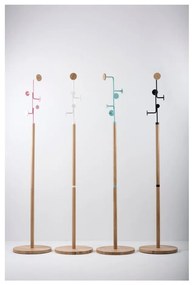 Portapacchi in legno massiccio di quercia con dettagli bianchi Hook - Gazzda