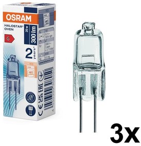 Set da 3 lampadine per forno HALOSTAR G4/20W/12V 2700K - Osram