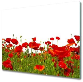 Tagliere in vetro Poppies da campo 60x52 cm