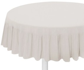 Tovaglia rotonda Basik beige, in cotone, da 160 cm