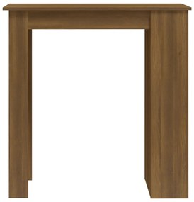 Tavolino da bar con ripiani marrone rovere 102x50x103,5 cm